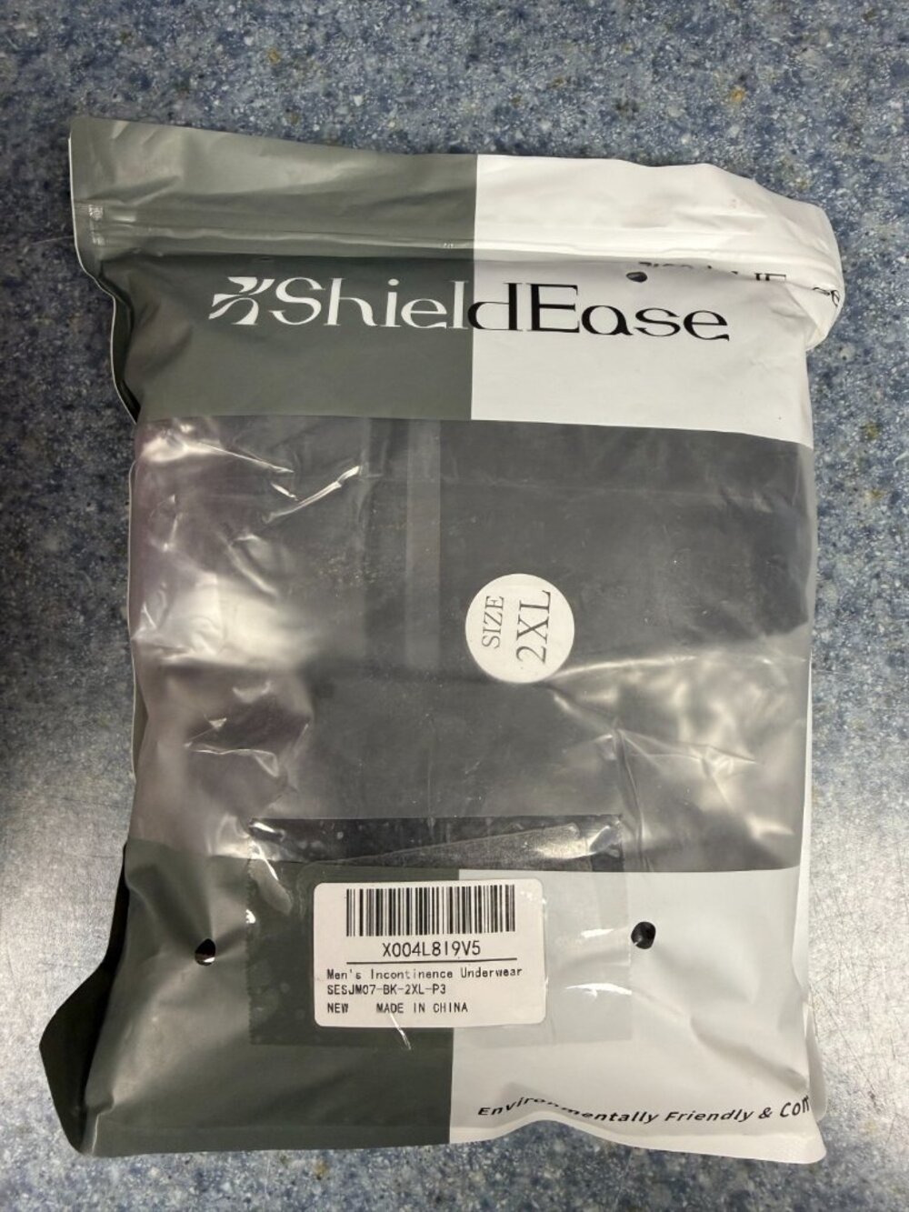 ShieldEase Washable Incontinence 3 Boxer Brief Men Urinary Leakproof 2XL NEW